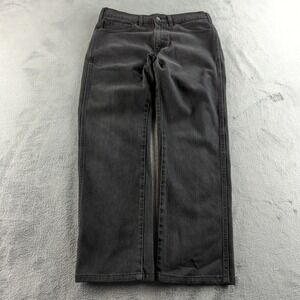 Levis Western Fit Jeans Mens 34 (Fits 33x29) Black Faded Regular Straight Grunge
